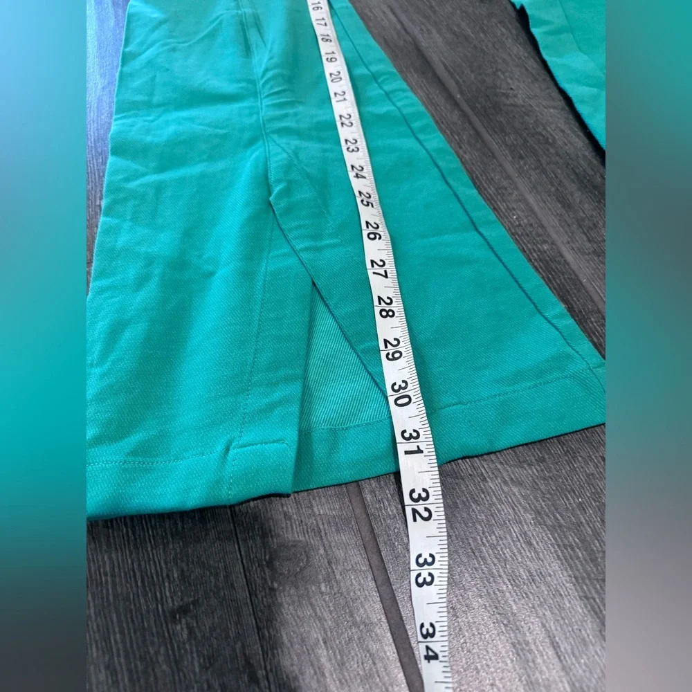 FREE PEOPLE‎ Real Deal Slit Green Boho Stretch Pants Sz XS NWT
